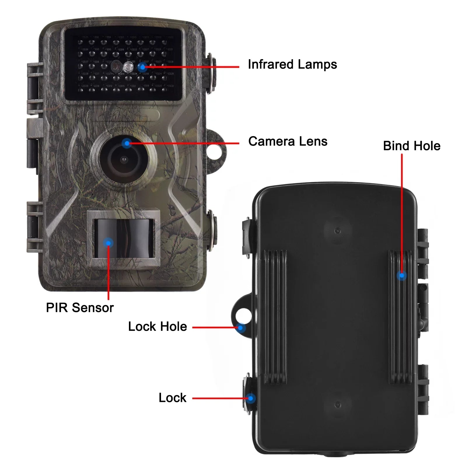 with 1080P Eccomum Camera Inch Trigger 16MP Night Color Wildlife Infrared Time Tracking Trail Motion Camera Supports 2.0 TFT 0.8s Vision Waterproof Camera IP66 Screen Activated
