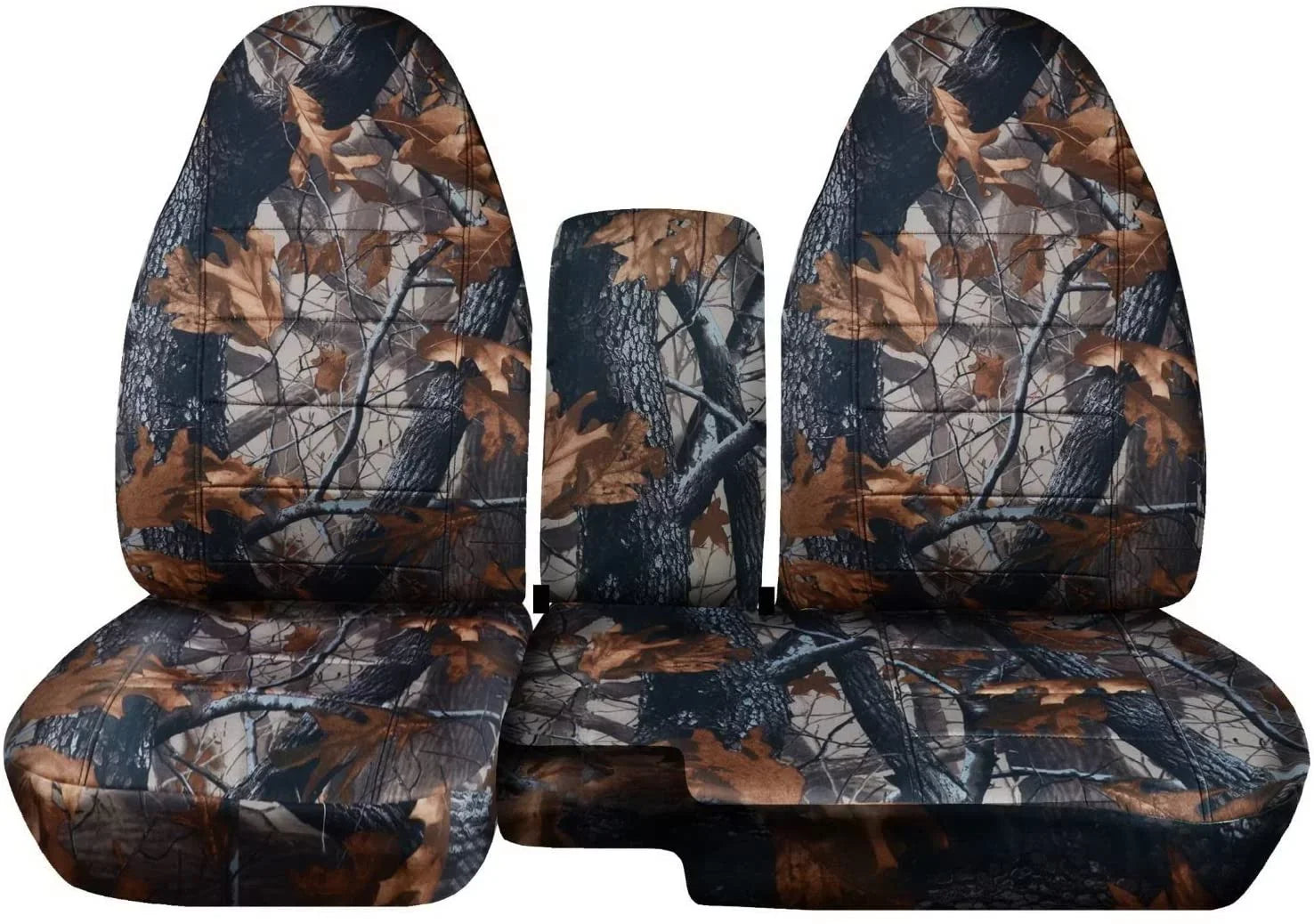 Bench)w Covers(60/40 2004-2012 Split T38-Designcovers Console/Armrest:Opening Seat Ranger/Mazda Ford B-Series Center Camouflage Fits Console:Gray Truck Tree