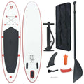 Up Striking - Surfboard White Inflatable Board Red Stand An and Paddle in Set
