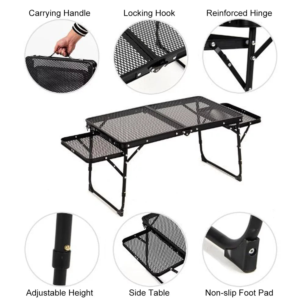 Picnic Cooking Food Station Folding Camping Table Compact for Lixada Prep