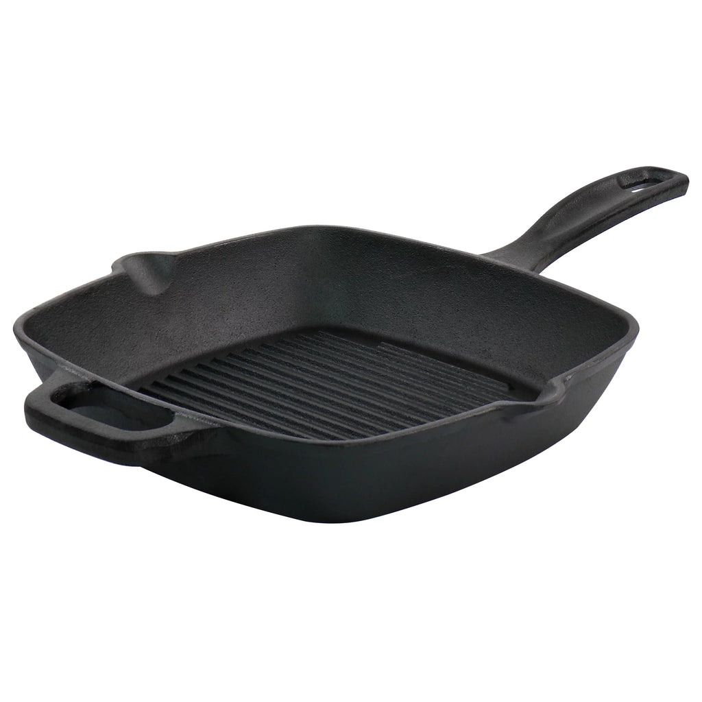 Grill Oster Spouts Inch Pouring with Iron Cast Castaway 10 Square Pan
