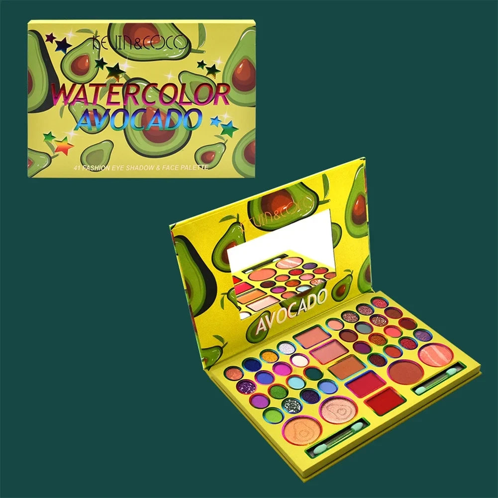 Long Eyebrow Matte Cosmetic Colors 41 Palette Eyeshadow Cake Tool Lipstick Powder Multifunction Lasting Powder Blush