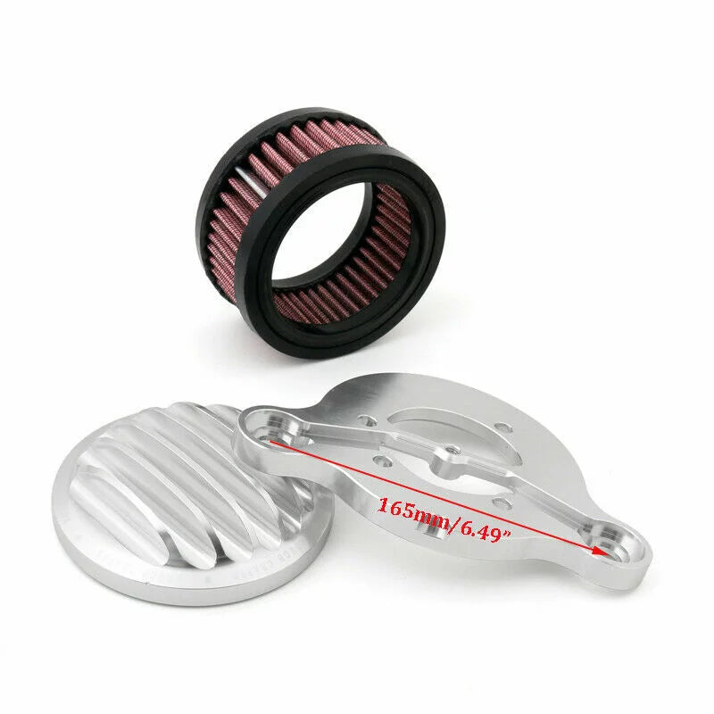 Filter System Intake Cleaner Air Sportster for Kit in Harley-Davidson XL883 XL1200 Silver 1988-2015