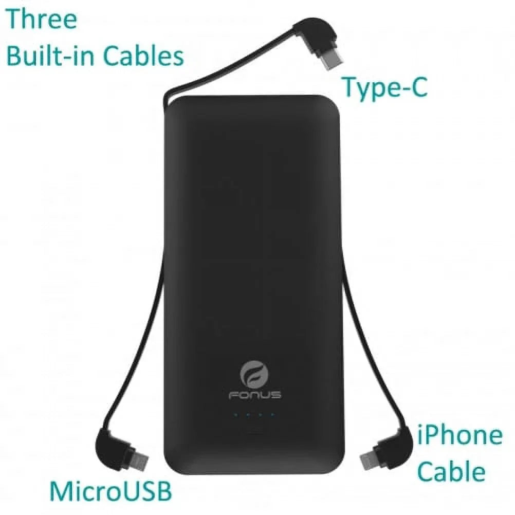 A10e A9 Plug Built-in Port A50 Alpha Battery Adapters Samsung Xperia XP3 Sonim Bank 10000mAh Power for - AC XP8 Charger Fold Sony 1 A6 Backup A20 Halo Portable - Galaxy A1A USB