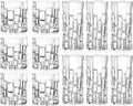 11.5 Cristalleria Italiana Whiskey Highball of 1 12 11 Set Drinkware oz, DOF & Count Pack Tumbler Crystal Glass RCR oz