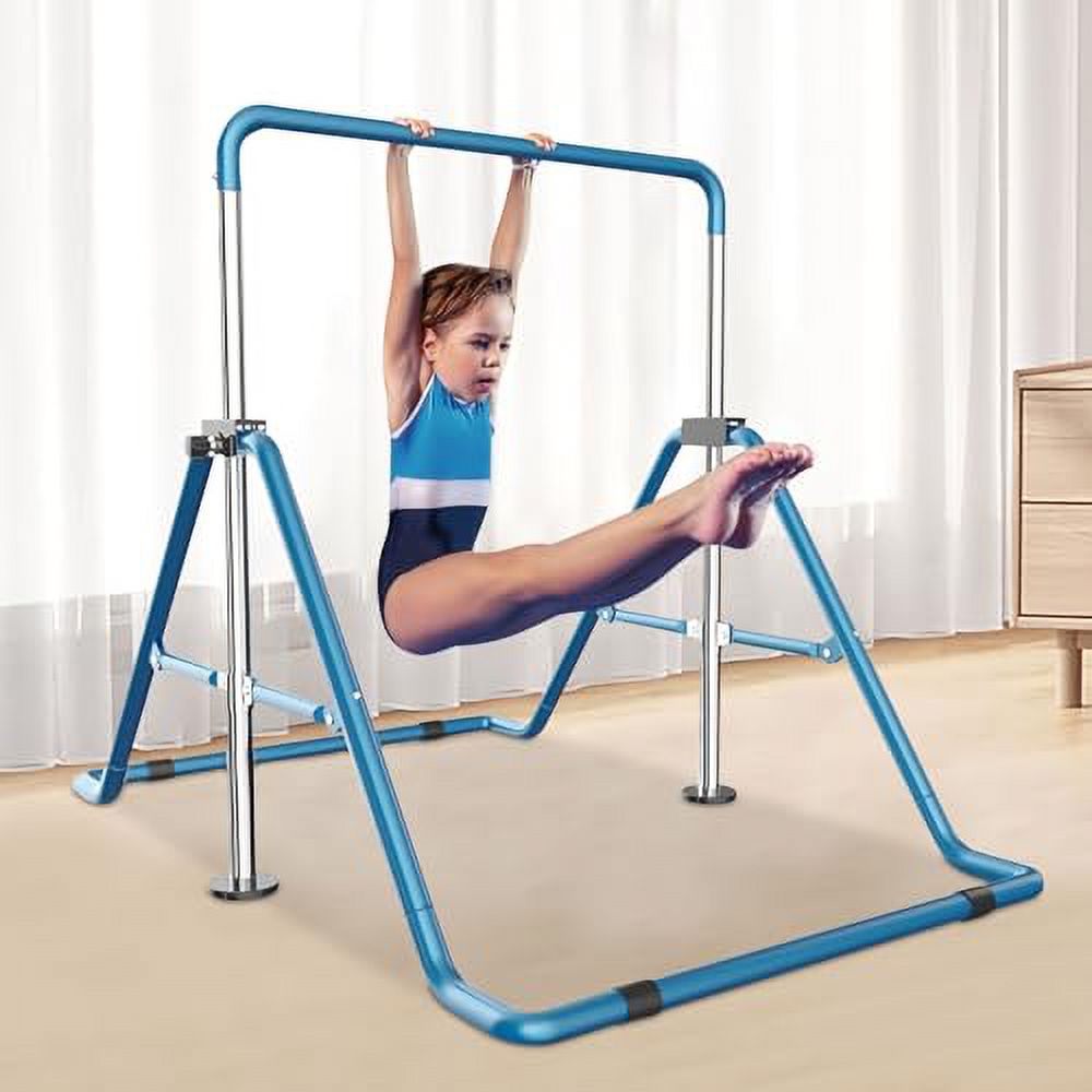 Home Bars Equipment Gymnastics Gymnastics Junior Training Adjustable Expandable Gymnastic AKaSping Folding Bar for Horizontal Kip Kids Height Floor Training Practice for Bars Indoor