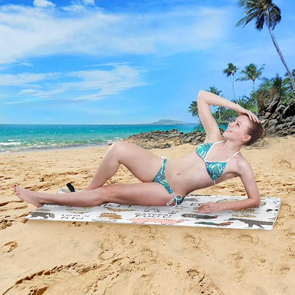 Free Farm Lightweight Towel Bath Bestwell Swim Towel, Quick Animals Thin Oversized 31”X71” Sand Towel Towel Cool Pool Beach Blanket, Yoga Microfiber Multipurpose Shower Dry