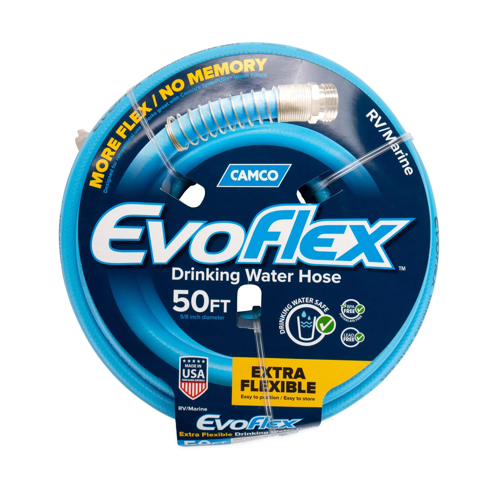 EvoFlex Water Camper/RV Phthalate-Free, | (22793) Hose Lead-Free, 50-Foot or BPA-Free, Drinking Blue Camco