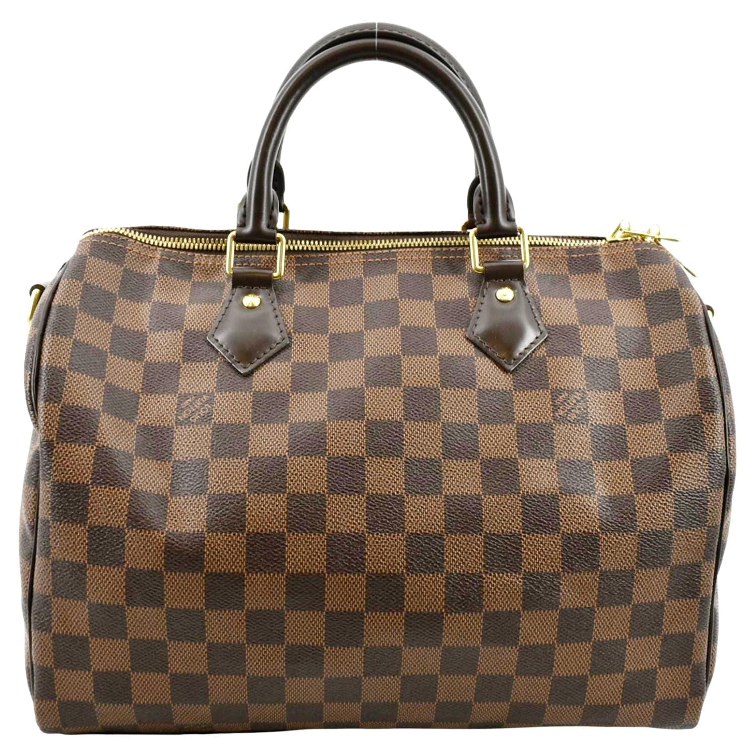 LOUIS VUITTON Damier Pre-owned Brown Ebene Shoulder 30 Speedy Bag Bandouliere