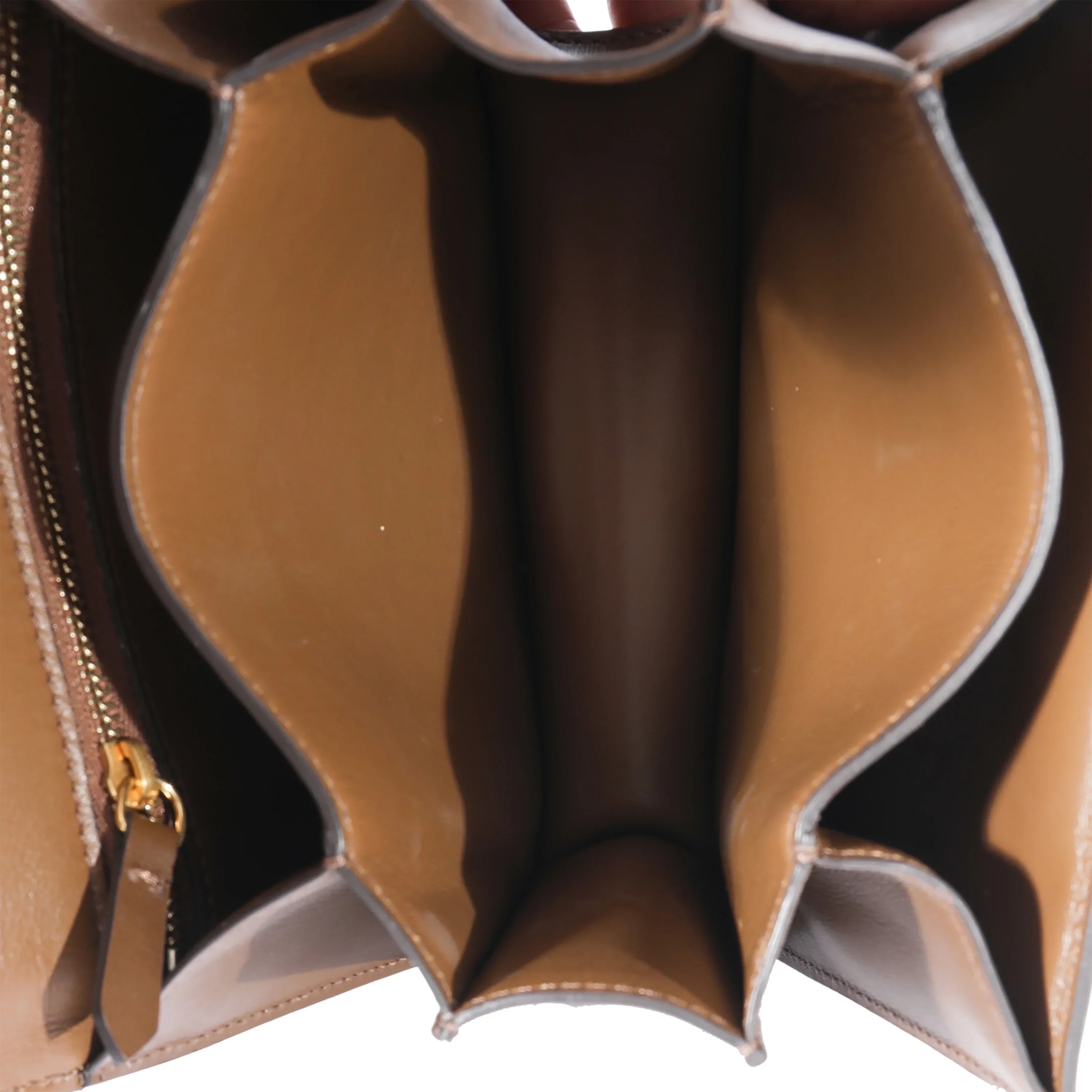 Small Smooth Celine Leather Box Bag Brown Pre-Owned