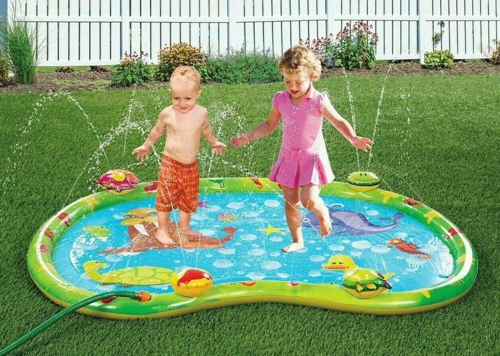 Kids Pool, Sprinkler Pad Splash Swimming Wading Splash Inflatable Outdoor Pad, Splash Pool, Water Mat, Lawn Sprinkler Toys,