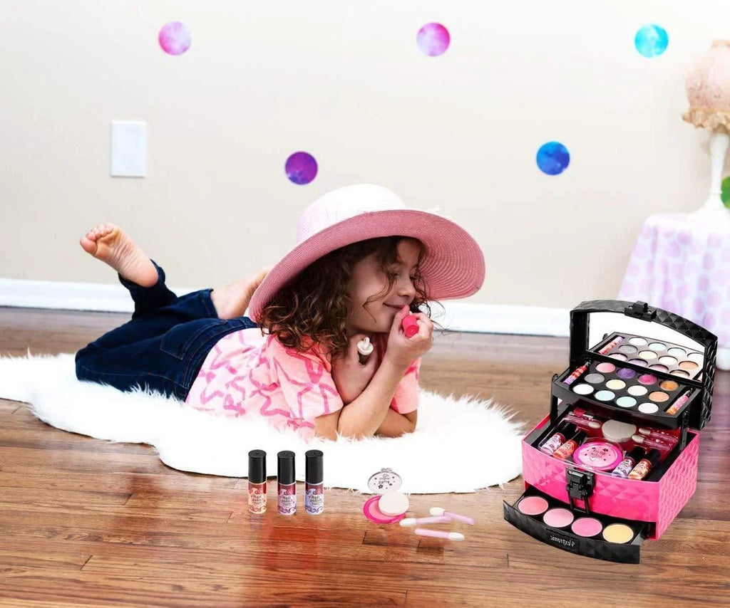 for Pretend Pink Makeup Birthday Vextronic Cosmetic Washable Set Kit Play Real Makeup for Kids, Kit Kids Makeup Girls Kids Non-Toxic, Toy Girl, Set for Toy Beauty