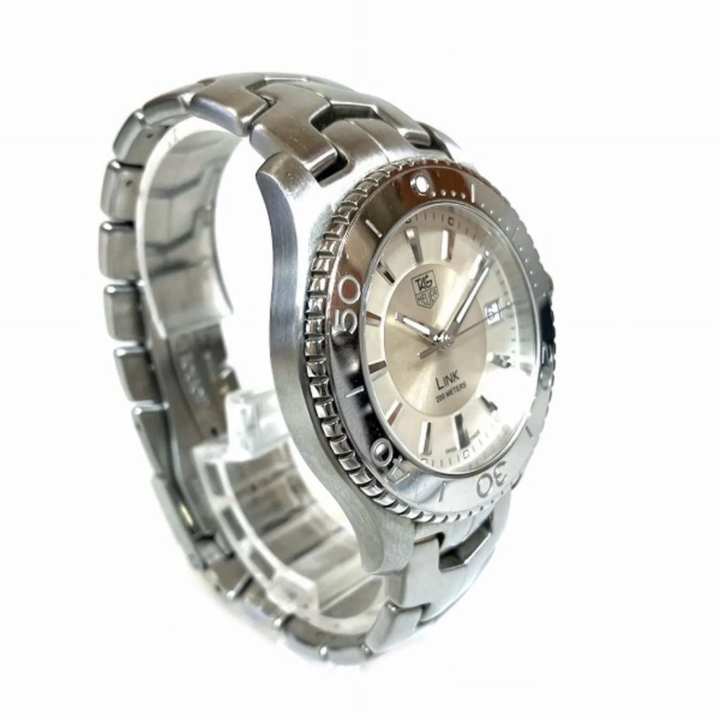 WJ1111 Dial Link Men's Heuer Silver (Good) Pre-Owned Date Tag Watch Quartz