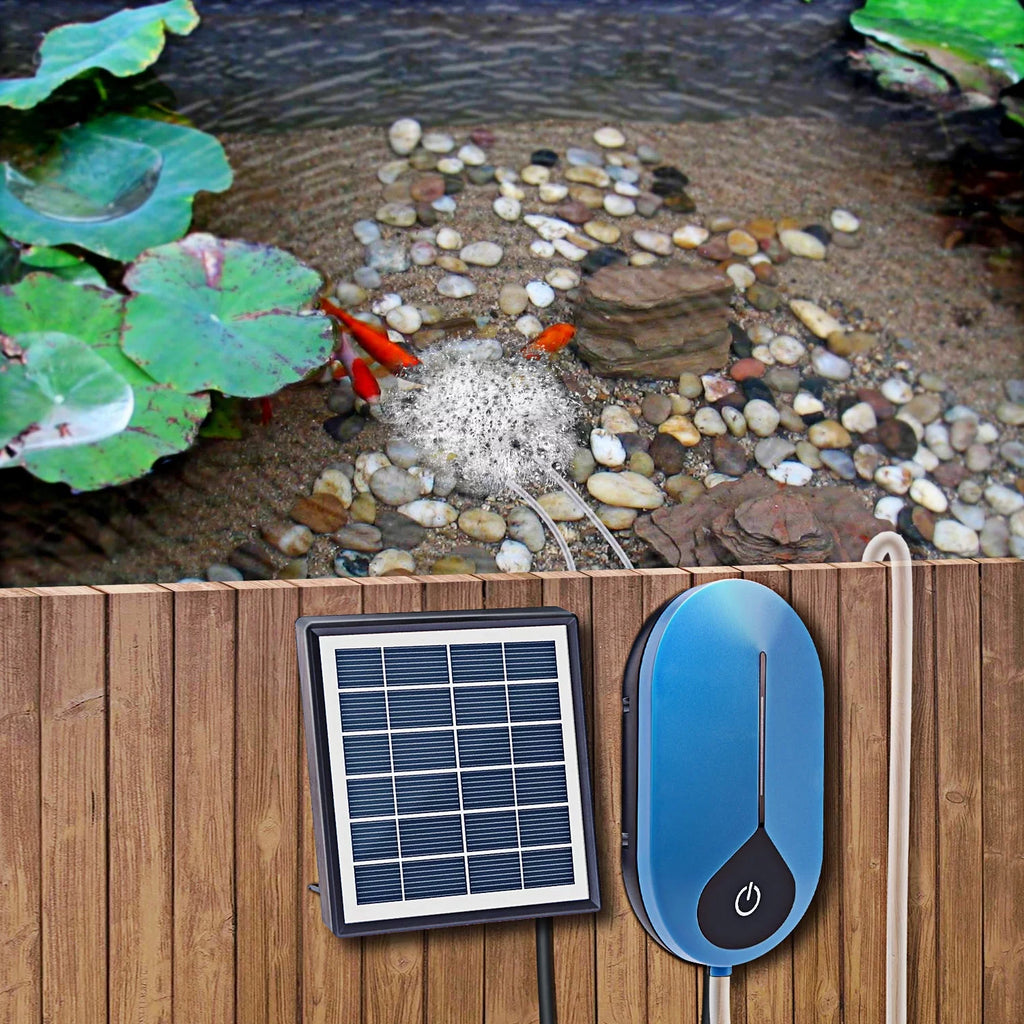 Aeration Aquarium Airpump, Pump Pond 1.5W for Yabuy Fountain OWSOO Solar