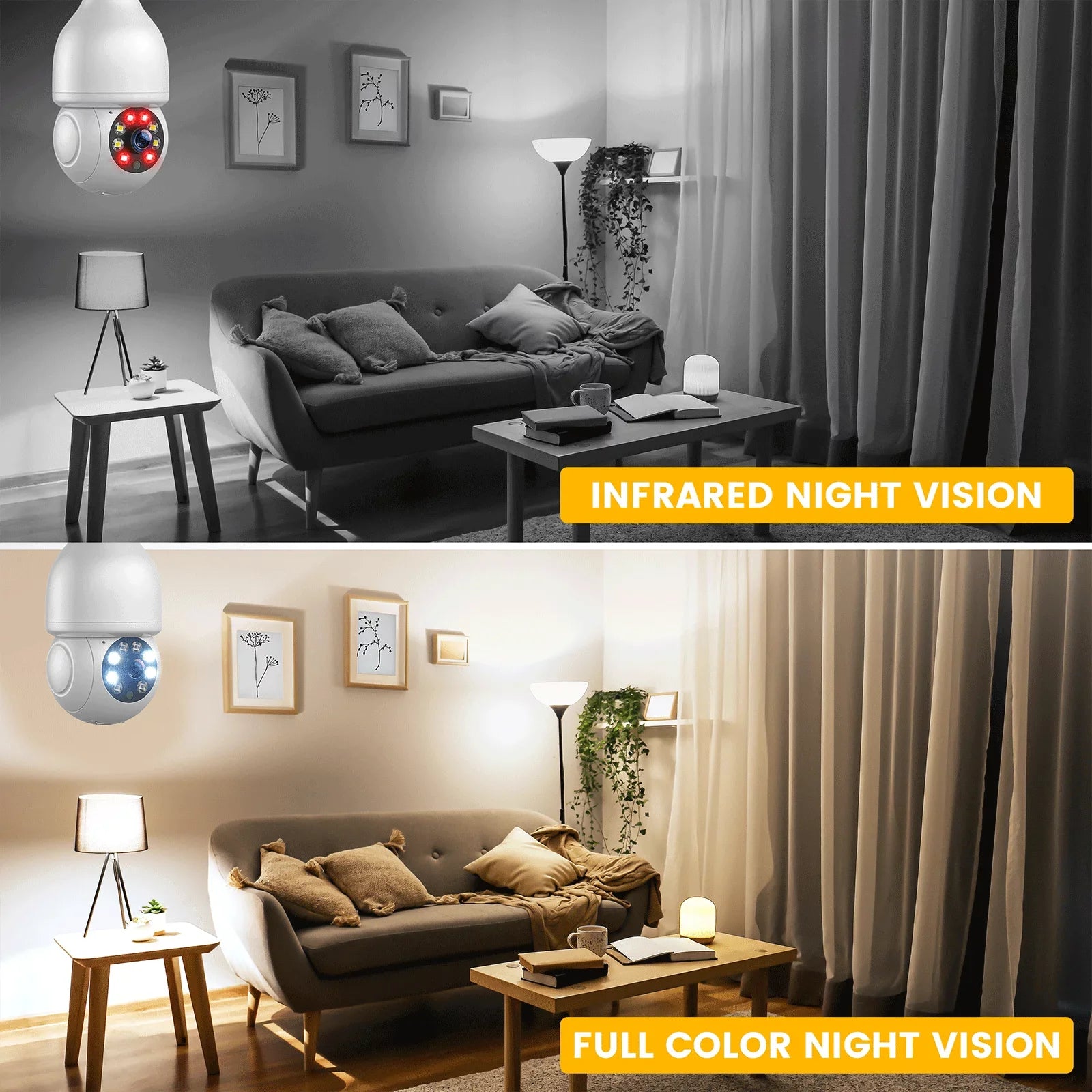2 Bulb Wireless Dome PACKS SC16 Camera Security Surveillance Toguard Light Camera WiFi Outdoor