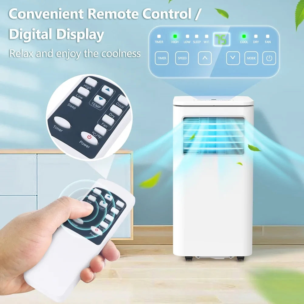 10,000 Fan BTU Remote LifePlus Kit Indoor Unit AC Dehumidifier NPL-06C Room Conditioner W/ Window Freestanding Air Portable Bedroom