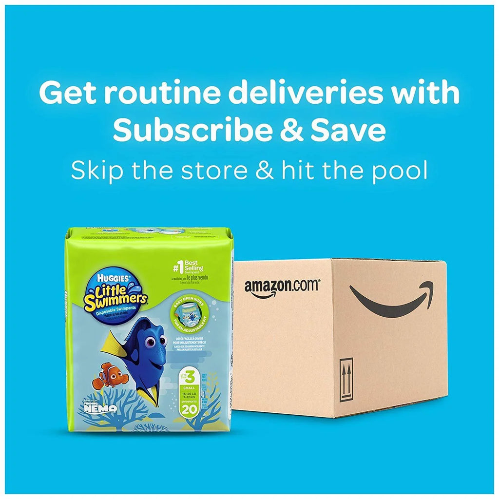 20 Small, Swimmers Swimpants Disposable Little Count May Vary), (Character Huggies