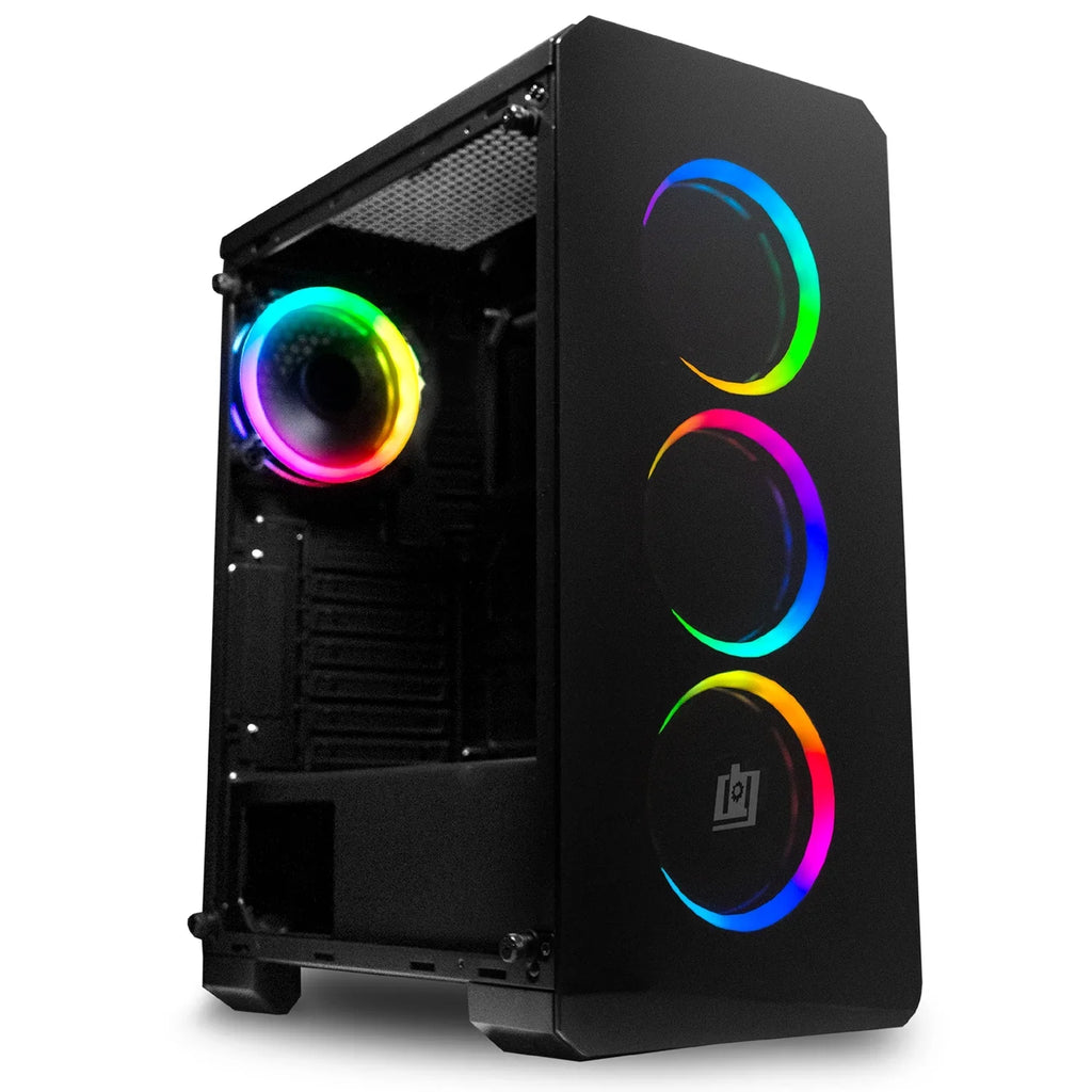 Glass Keyboard, Micro-ATX, Lighting, Mouse, Mechanical Pad Deco and 3-Sided Mouse ATX, Wired with Case RGB Mini-ITX, LED PC Mid-Tower and Starter Kit, Gaming RGB Gear Gaming Tempered Gaming Computer