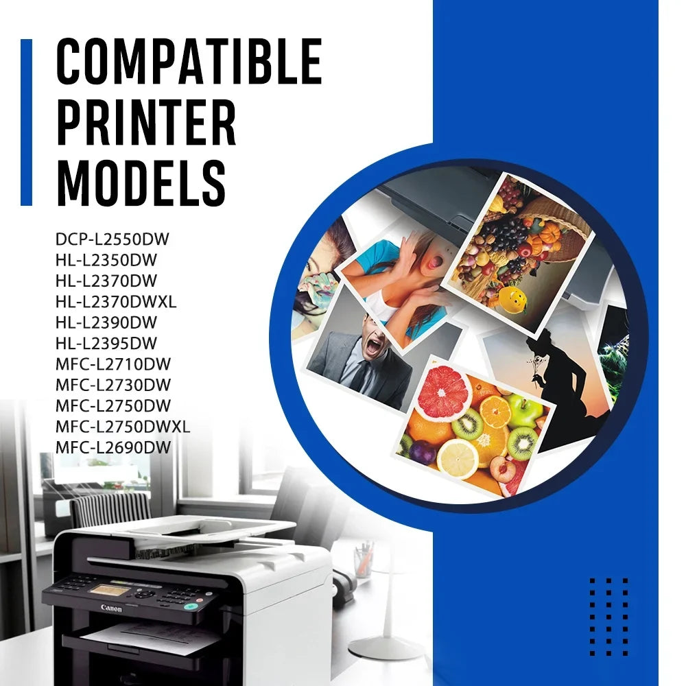 Cartridge Drum Yield Compatible DR730 ) DR730 TN760 for Set 2x Toner, DCP-L2550DW Unit Printer Unit High MFC-L2690DW and TN-760 Drum HL-L2350DW Toner Black (3x Brother MFC-L2710DW