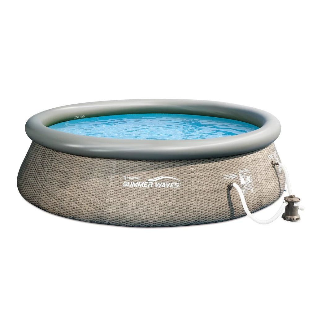 Ft Pool with 14 Ground Above Waves Pump Summer 36 In x Inflatable Swimming