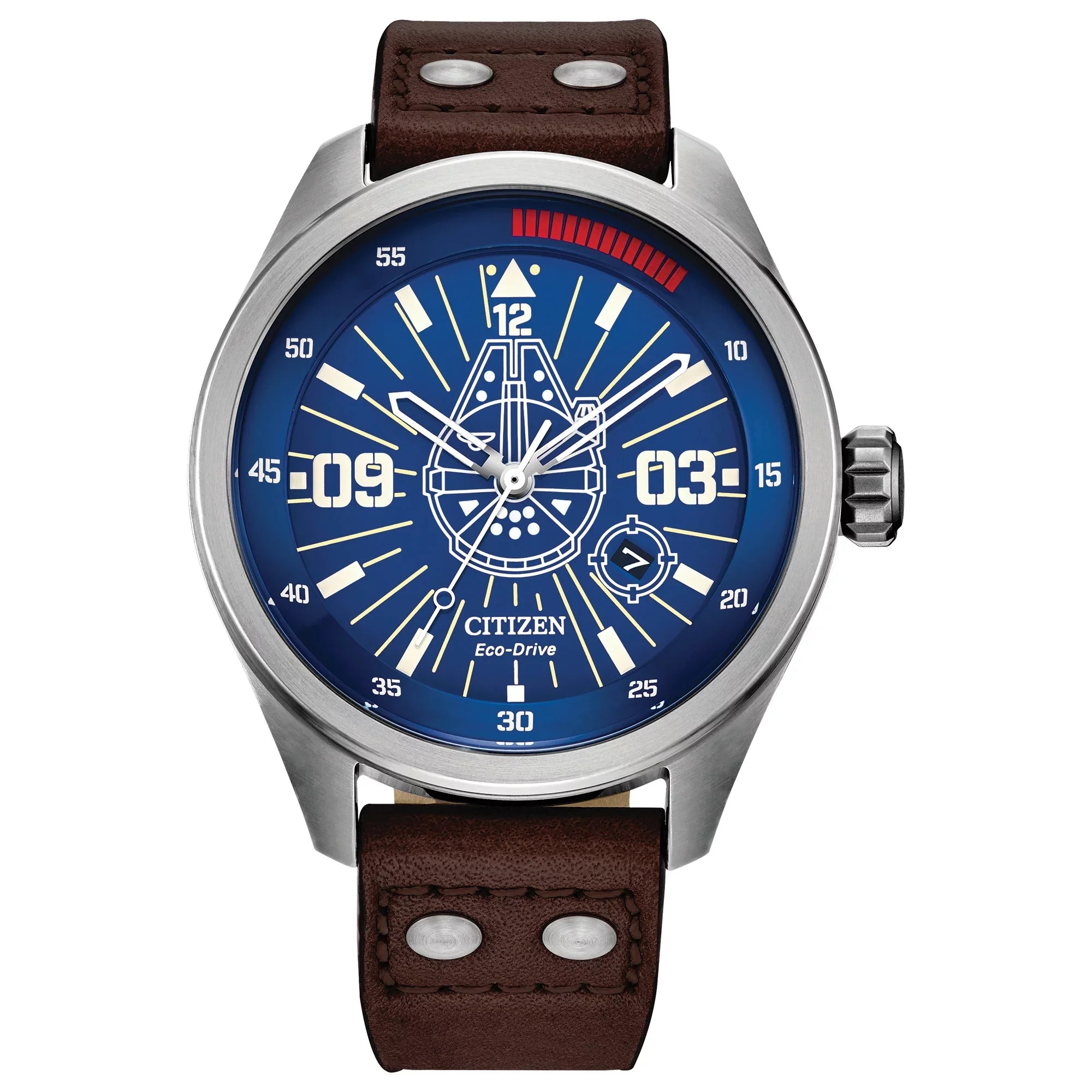 AW5009-03W Wars Solo Citizen Star Han Eco-Drive Watch Strap Men's Leather