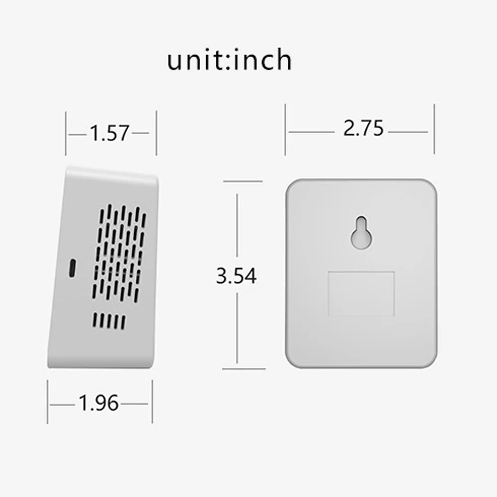 Alarm Date Quality Carevas Mobilephone Air Detector Display 1 TVOC CO2 Viewing Quality Home Week Sets Moni Remotes Desktop Humidity Detector PM2.5 Indoor Time HCHO 2 Intelligent WiFi 6 Air In APP