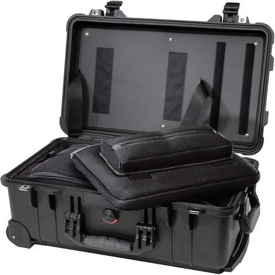 Case Watertight Hard TSA Black Wheels, with 1510LOC Laptop Overnight