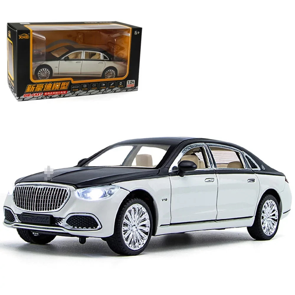 Sound Car Metal Maybach For Collection Benz 1/24 Alloy Gift S680 Model Light &