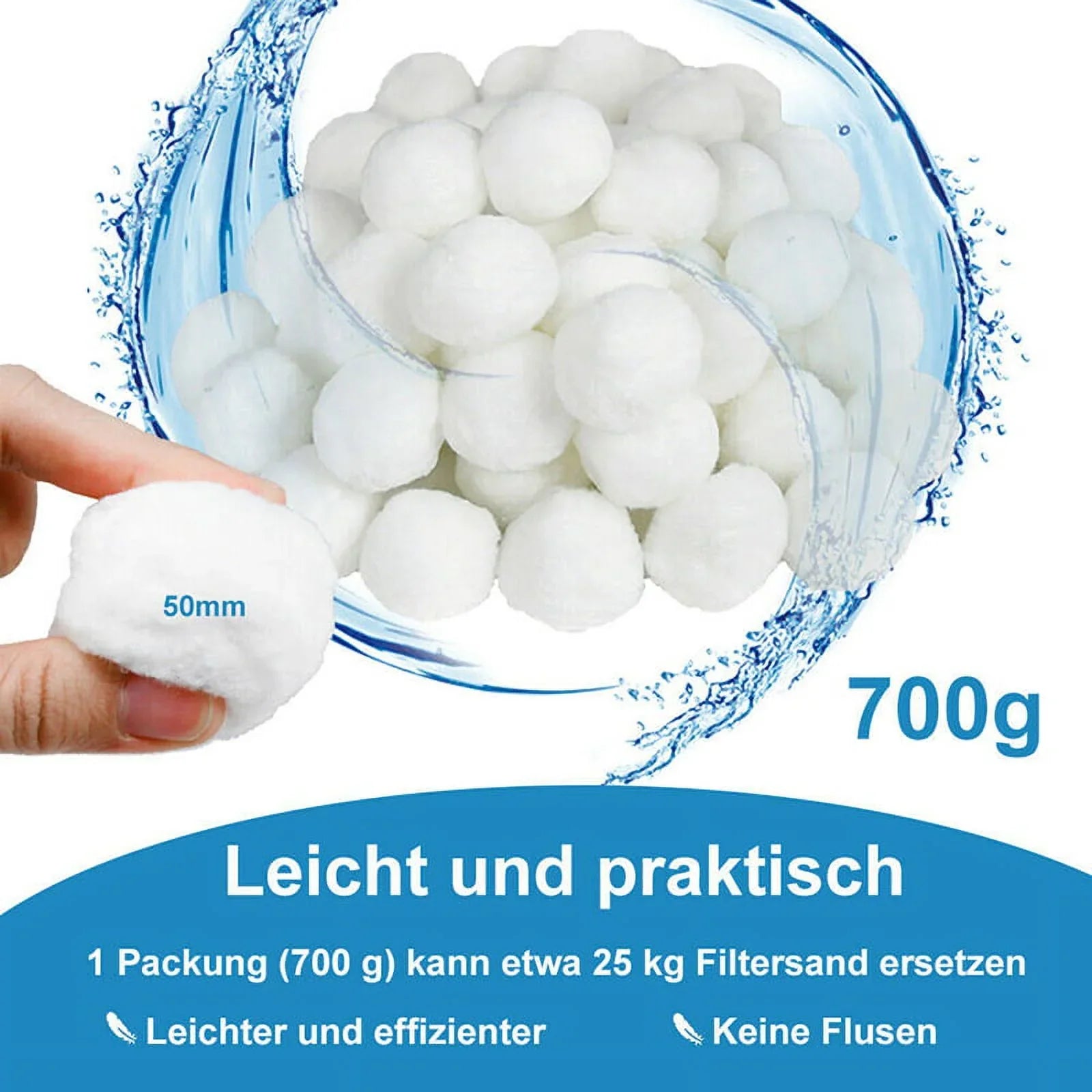 Pool-1PC Sand Filter Ball 700G 25Kg Filter Can MageCrux Material Replace Filter For