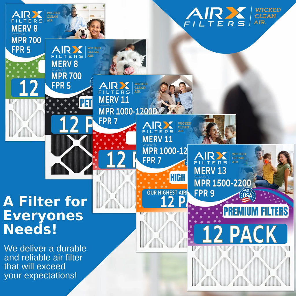 Filters Odor in Filters MERV Pack AIRX FILTERS 12x12x1 Made of CLEAN Comparable 8 Filter 12 by Furnace Retention Pet FPR Rating, WICKED 700, - to 5, AIR. Air USA MPR