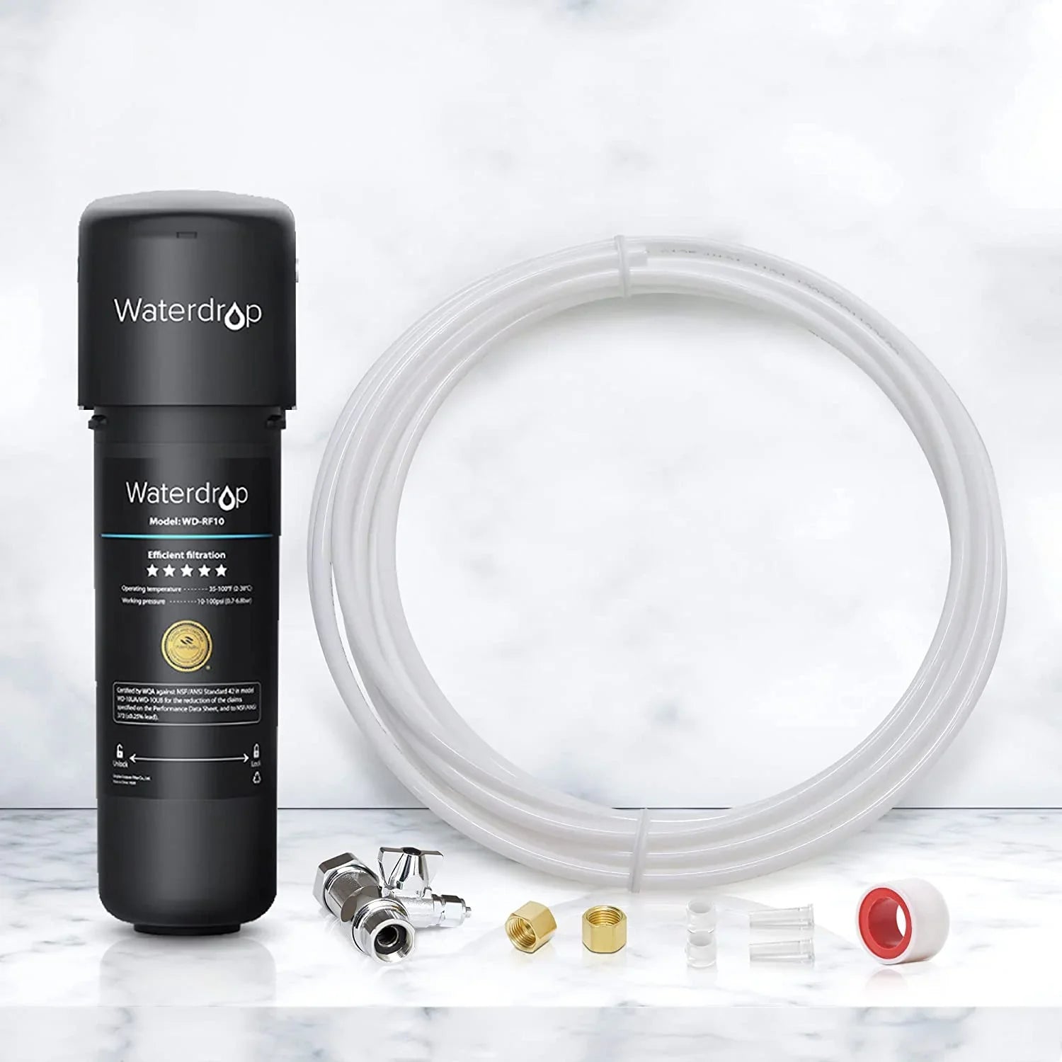 Series, 𝐑𝐞𝐟𝐫𝐢𝐠𝐞𝐫𝐚𝐭𝐨𝐫 Line to Sink Under Water & Waterdrop Water System 𝐌𝐚𝐤𝐞𝐫 for Connection WD-10/15/17UA Kit Filtration KITA Connect 𝐈𝐜𝐞