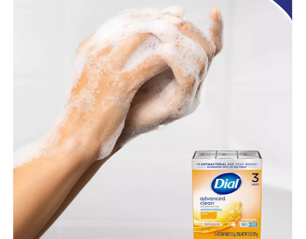 of Gold, Bar, Antibacterial 4) Deodorant (Pack 4 bars, 3 oz ea Soap Dial