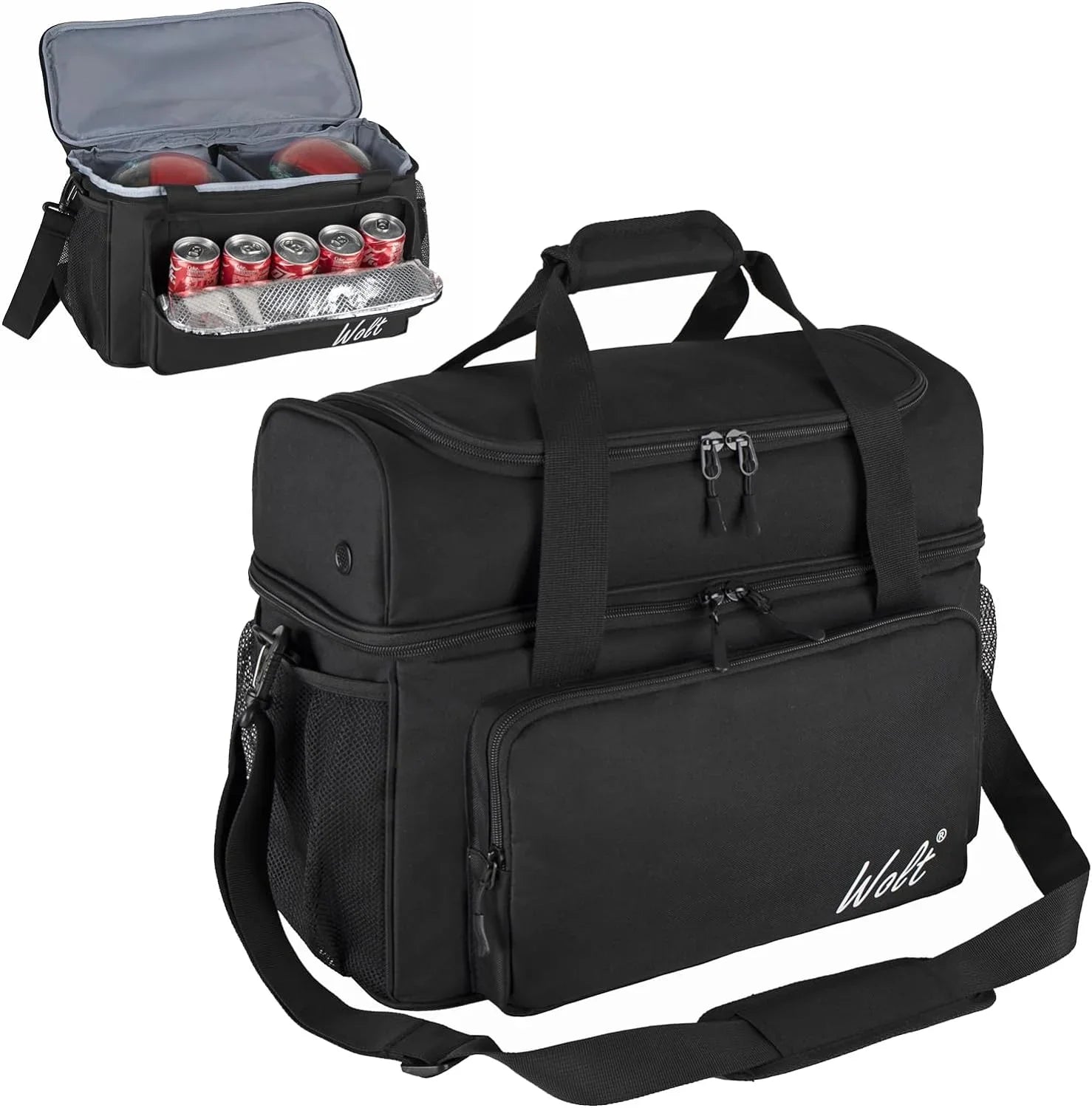 Shoes 2 | Fits Bowling Polyester to Balls Bowling Black Ball Bag Mens WOLT Size for 16 up