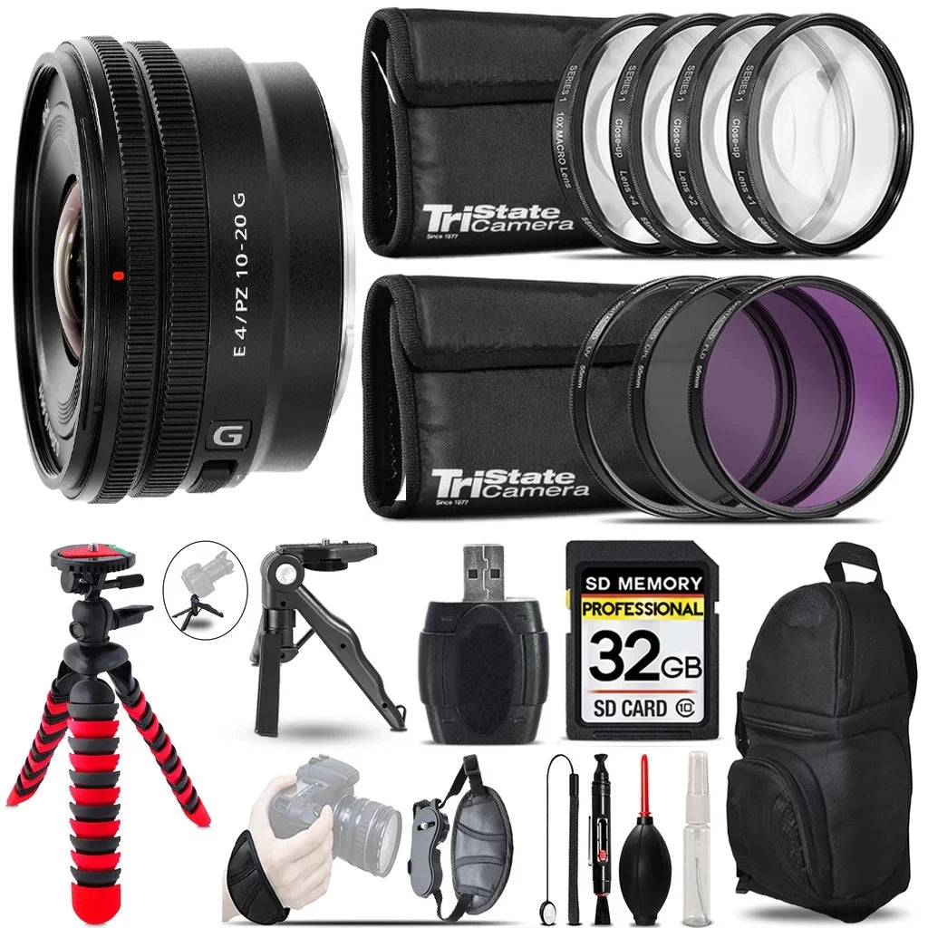 10-20mm MACRO, Sony - Kit PZ Filter Lens f/4 E UV-CPL-FLD + Accessory G 32GB