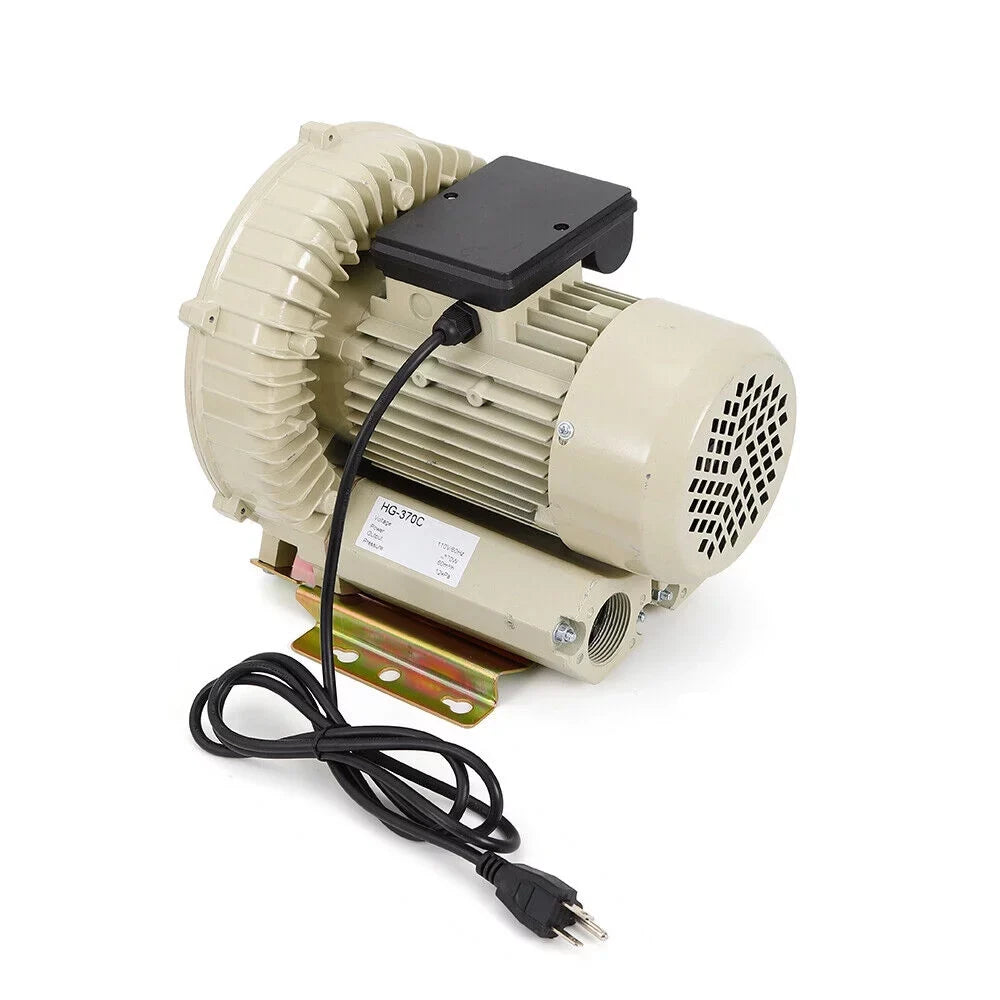 Industrial Aquaculture Pump Hydroponics Air Blower Aquarium Pond Blower Air High Pressure Fish 110V Miumaeov 370W