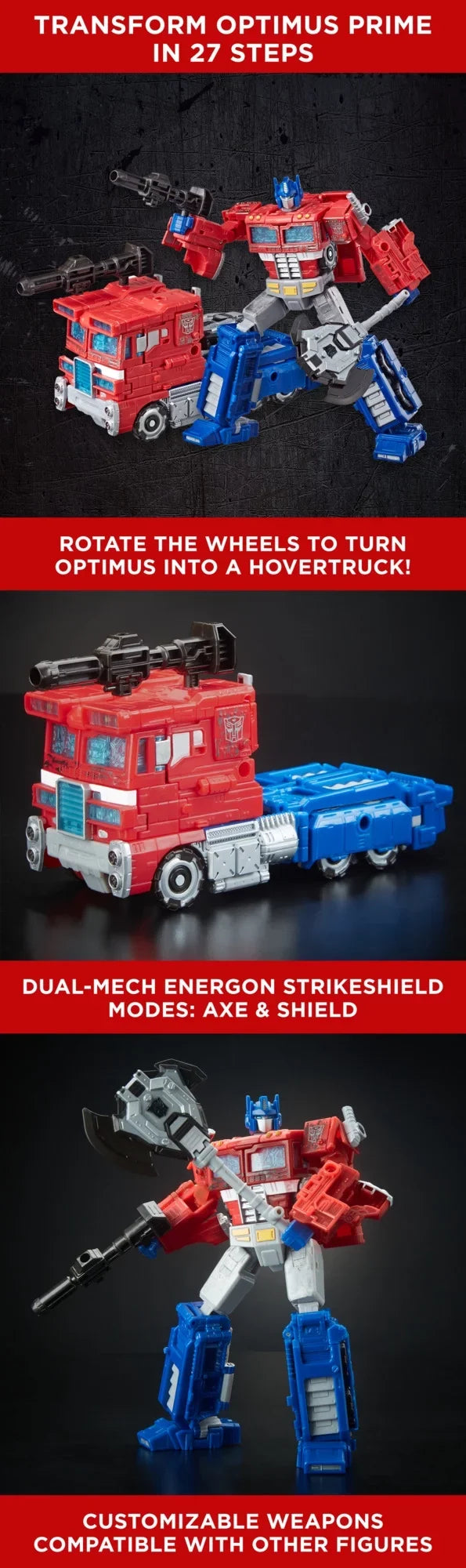 Siege Class Generations WFC-S11 Prime Optimus Voyager Transformers