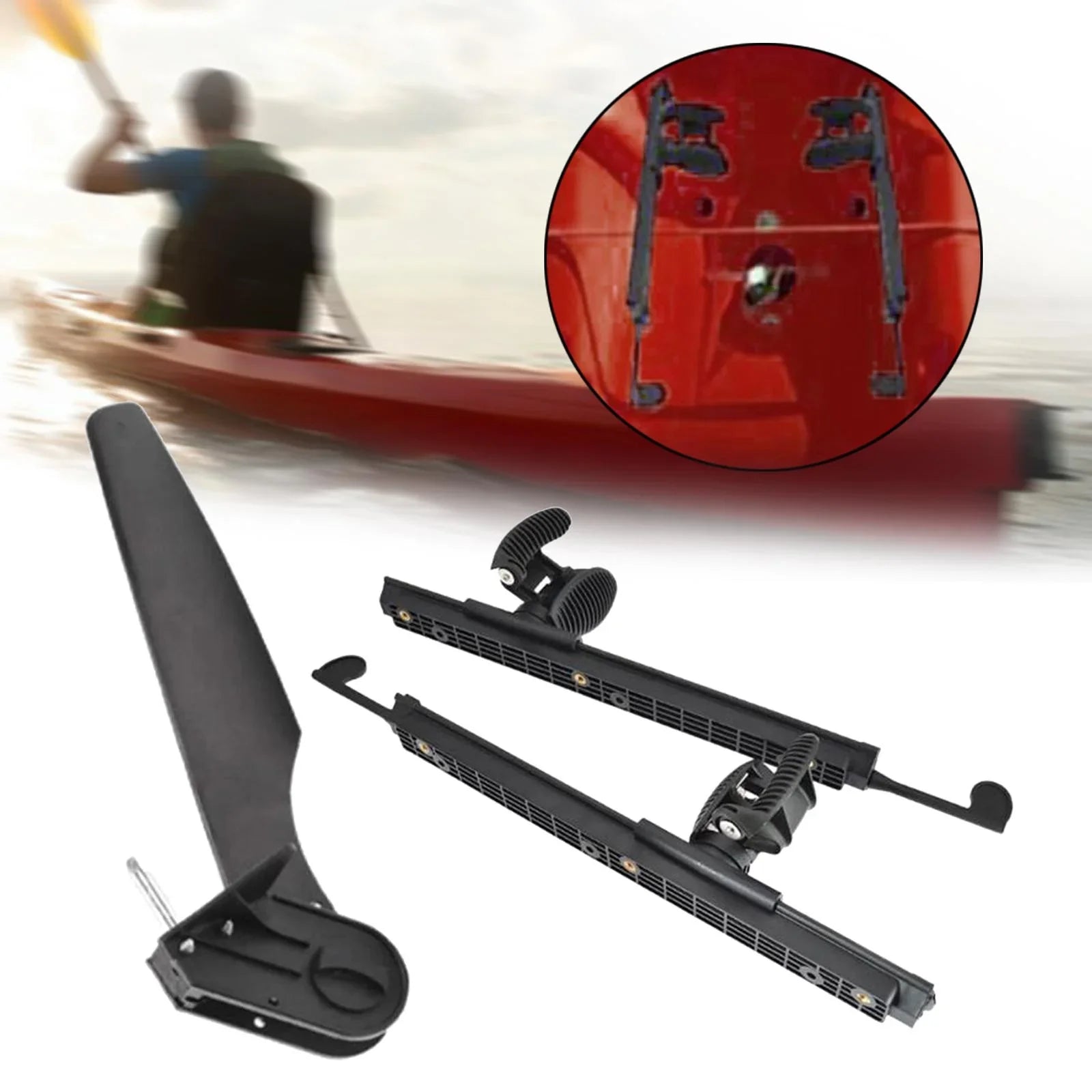 Brace Kayak Boat Pedals kesoto with Boat Watercraft Rudder Fishing Tail Canoeing Rudder Marine Accessories Foot Foot for Kayak Pegs