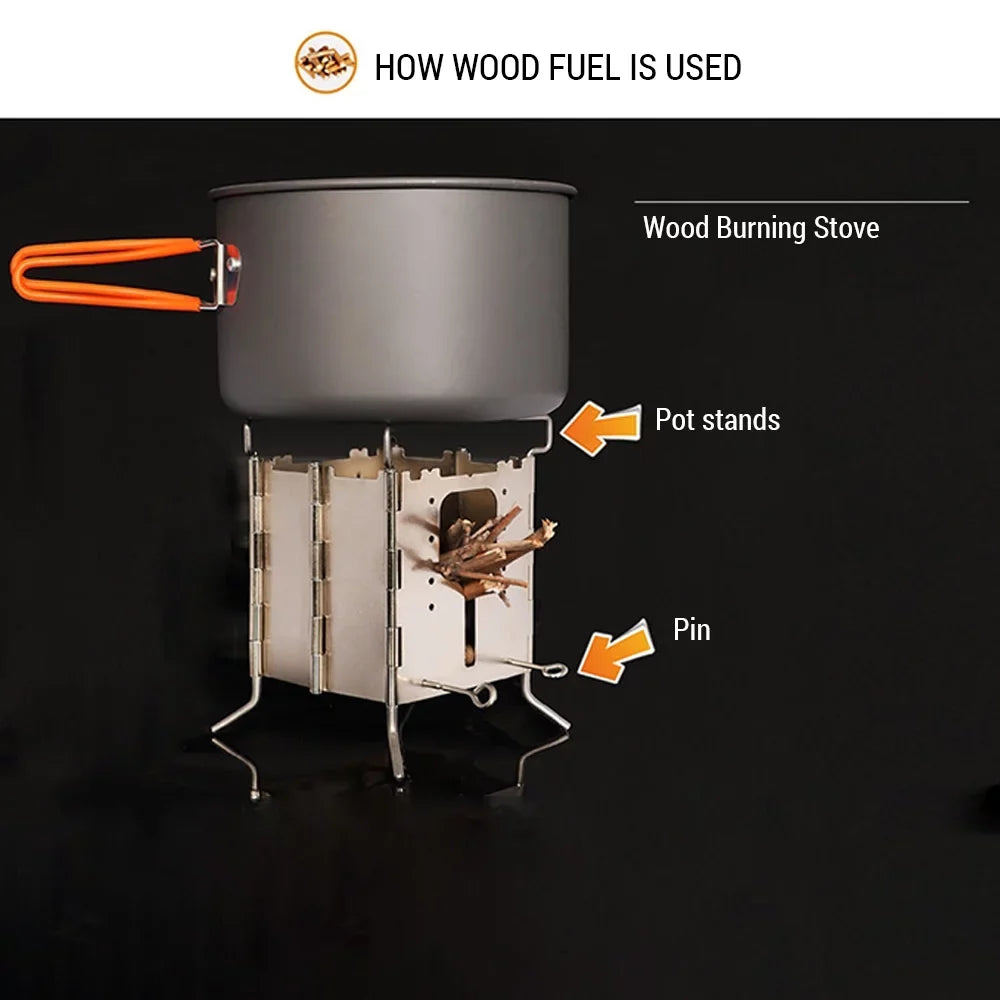 Carrying and with for Wood Backpacking Stove BBQ Burning Ideal Case, Walmeck