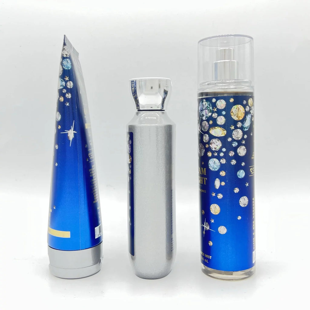 Body Shower 10oz Body 8oz Bath Cream, and Mist Fine & 3-Piece Works Gel Bright Fragrance Bundle 8oz Dream