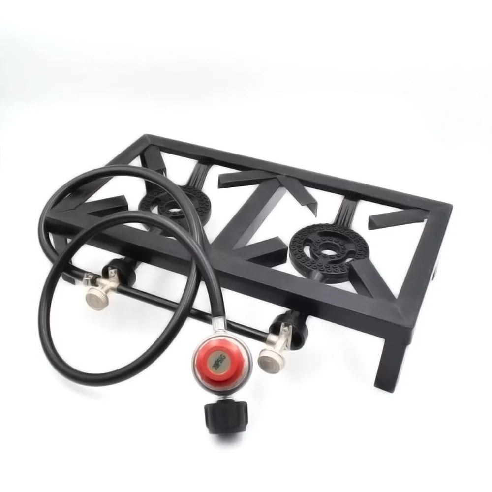 Excursions Gas Cooking for Double Htovila Stove Camping Propane Cast Patio BBQ Iron (Standard), for Furnace