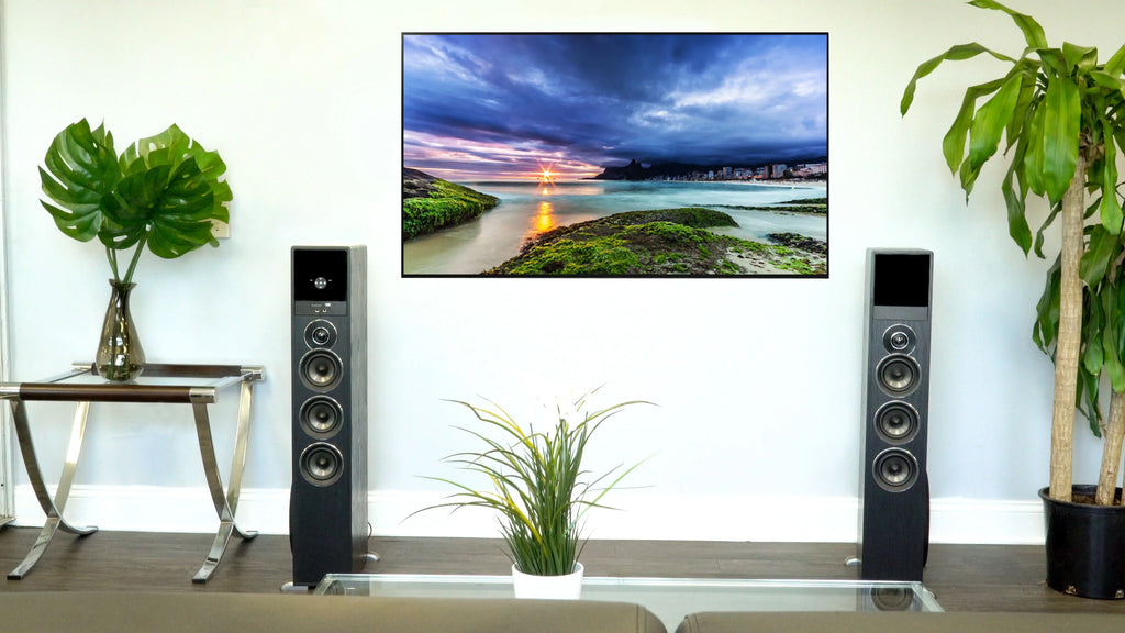 Television TV-Black For Theater System Tower Speaker Sony Smart Home w/Sub