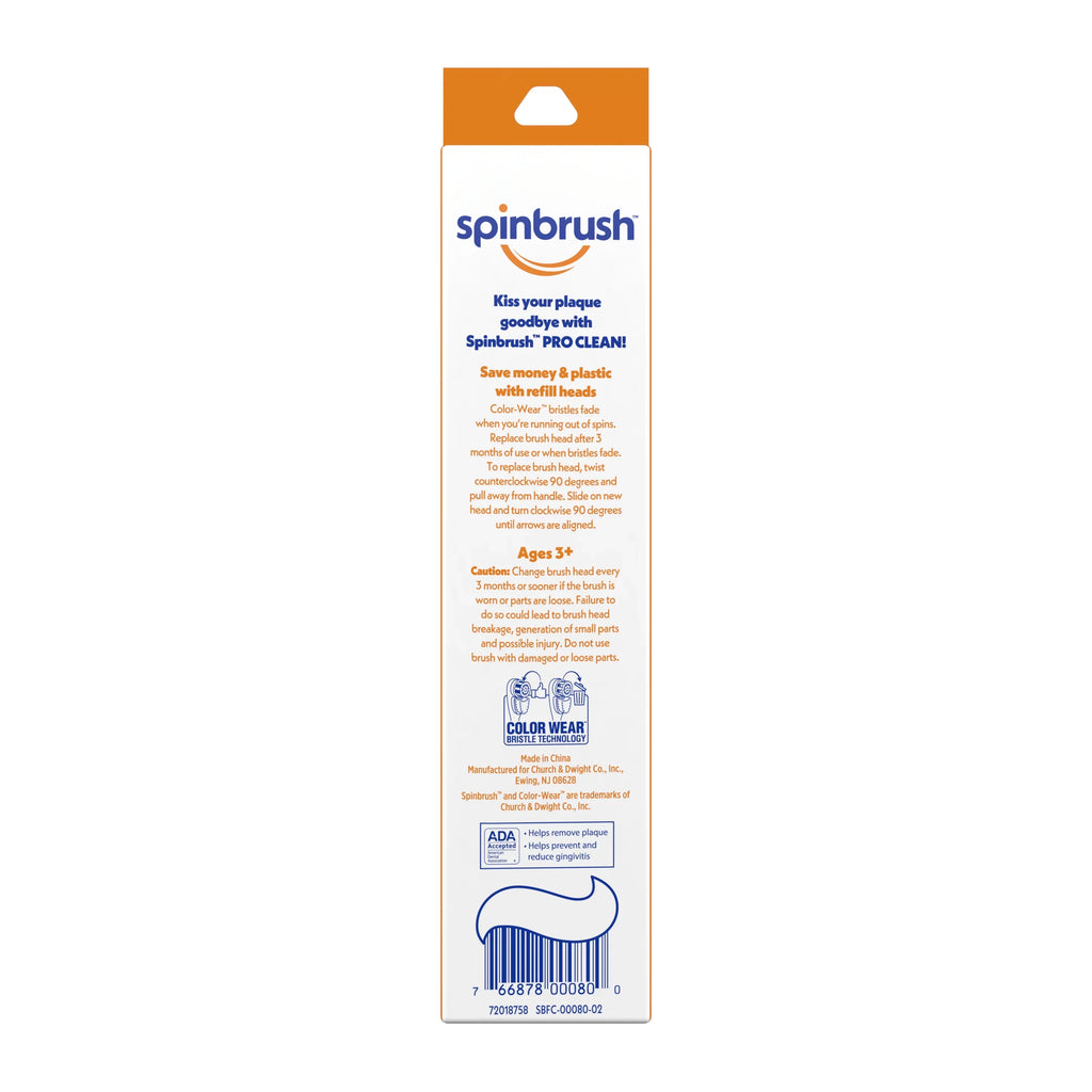 Heads Clean Pack - Brush Soft in Replacement Each & Arm Hammer Spinbrush 2 Pro 6