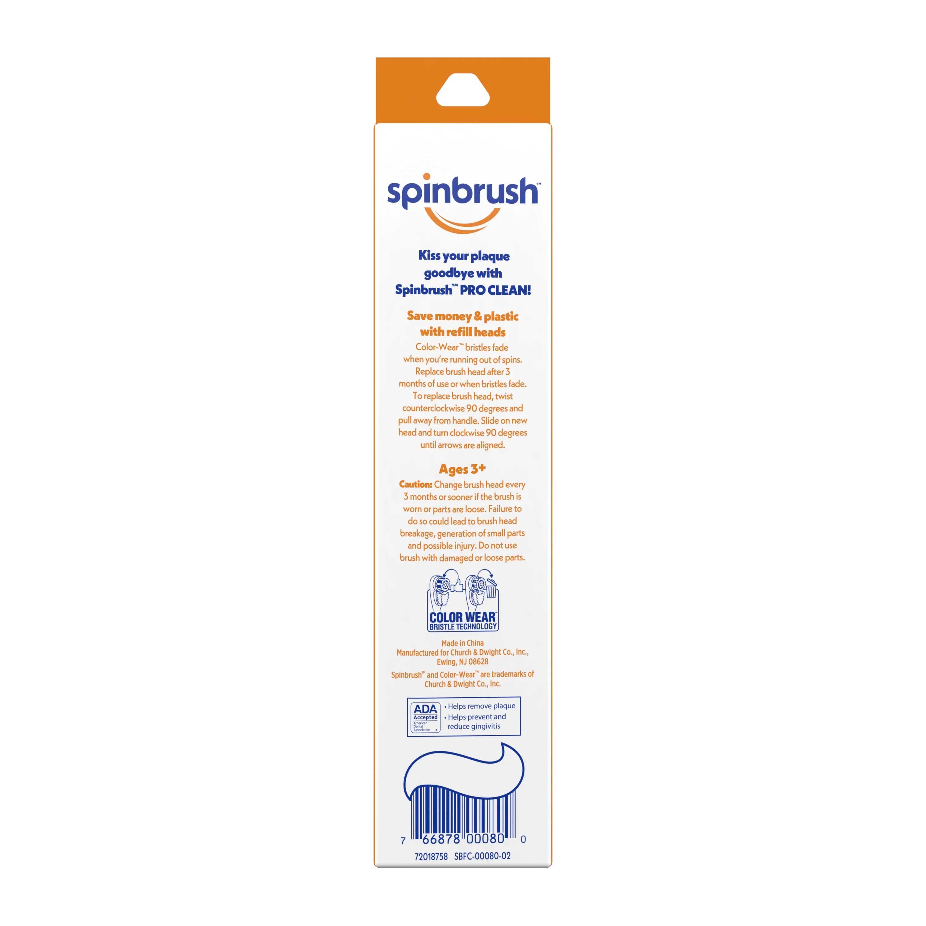 Heads Clean Pack - Brush Soft in Replacement Each & Arm Hammer Spinbrush 2 Pro 6