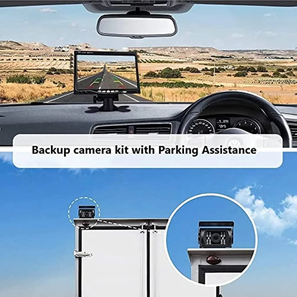 Camera 7 View Monitor Night for Trailers inch 2 Vision RV Truck System Camera Rear Bileeko with Bus Rearview