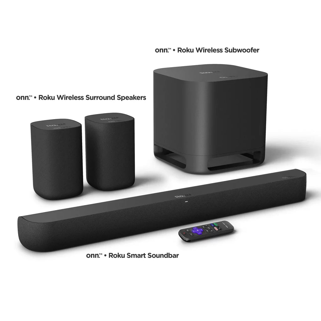 Smart Media 4K built-in onn Roku Player Soundbar Streaming with