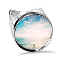 Adjustable Picture Sea Ring Love Ocean Beach Wedding Sand Engagement