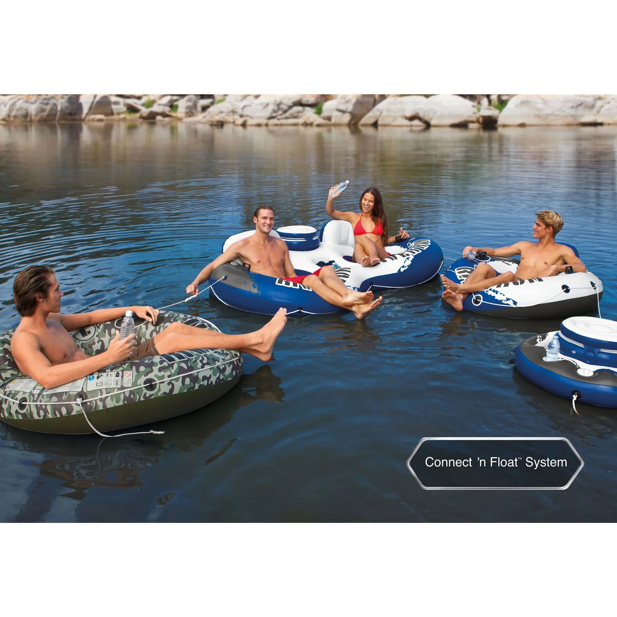 Raft Floating Inflatable (15 for Tube River Run Lake/Pool Pack) Intex 1-Person