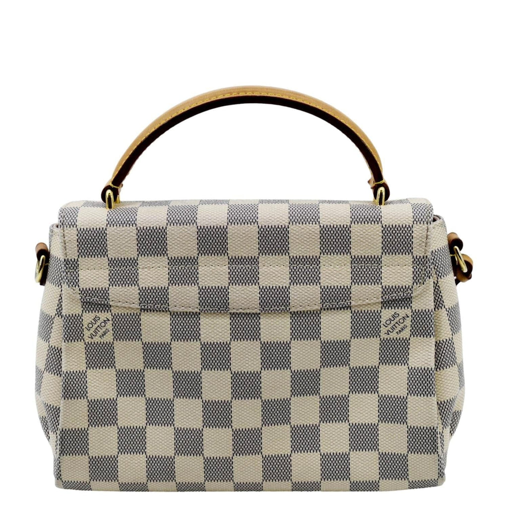 White VUITTON Damier Crossbody Croisette Pre-owned LOUIS Satchel Bag Azur