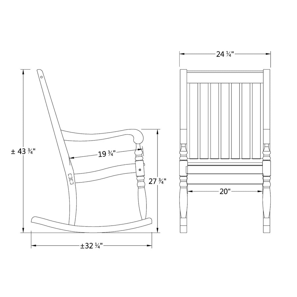 rocker porch mahogany cambridge lyon casual white