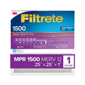 Bacteria Filtrete Filter, Filter 1500 1 MERV 25x25x1 12, Allergen, and Virus, MPR Air